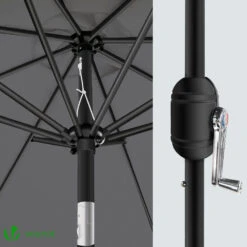 Parasol Inclinable 2.70 X 2.40m Avec Housse De Protection Gris(Parasol Inclinable 2 70 X 2 40m Avec Housse De Protection Gris) -Boutique Vounot 3 d0a685d6 f4d9 47b7 bd6a 3f5a5b7d597d