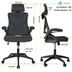 Fauteuil De Bureau Ergonomique Pivotant Avec Appui Tête Et Dossier Toile Respirant Noir(Fauteuil De Bureau Ergonomique Pivotant Avec Appui Tete Et Dossier Toile Respirant Noir) -Boutique Vounot 3 df7ba06a e301 43d0 b9e3 b803abb86043