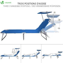 Transat Pare Soleil Lot De 2 Pcs Bleu(Transat Pare Soleil Lot De 2 Pcs Bleu) -Boutique Vounot 3 ed5329ca 4438 4e6e a085 c7fbb7473402