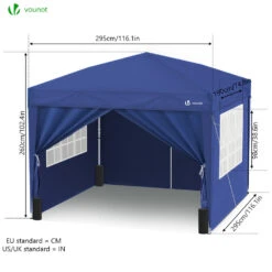 Tonnelle De Jardin 3x3m Pliable Avec Portes Et Fenêtres Bleu(Tonnelle De Jardin 3x3m Pliable Avec Portes Et Fenetres Bleu) -Boutique Vounot 3 f3f1b2eb 6c8e 4433 81e8 7c9641d95f91