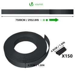 Kit De Lamelles Occultantes PVC Brise Vue 75m X 4.7cm Avec 150 Clips Noir(Kit De Lamelles Occultantes Pvc Brise Vue 75m X 4 7cm Avec 150 Clips Noir) -Boutique Vounot 4 1 781110bd 2660 484d 8a2c e9555c878b60