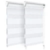 Lot De 2 Store Enrouleur Jour Nuit Double 45x150cm Blanc(Lot De 2 Store Enrouleur Jour Nuit Double 45x150cm Blanc)