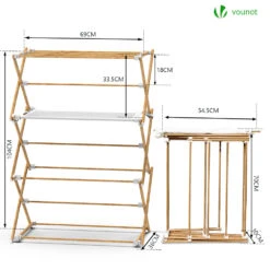 Sechoir A Linge Pliant Style Bois(Sechoir A Linge Pliant Style Bois) 10 Sechoir A Linge Pliant Style Bois(Sechoir A Linge Pliant Style Bois) -Boutique Vounot 4 17