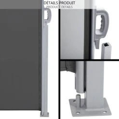 Paravent Retractable Avec Housse De Protection 160x300cm Gris(Paravent Retractable Avec Housse De Protection 160x300cm Gris) -Boutique Vounot 4 211ed850 3f2b 4330 aaa3 9f15ad3cde18