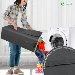 Panier A Linge Pliable 100L Avec Sac Intérieur Cadre Bambou Et Couvercle Gris(Panier A Linge Pliable 100l Avec Sac Interieur Cadre Bambou Et Couvercle Gris) 10 Panier A Linge Pliable 100L Avec Sac Intérieur Cadre Bambou Et Couvercle Gris(Panier A Linge Pliable 100l Avec Sac Interieur Cadre Bambou Et Couvercle Gris) -Boutique Vounot 4 21ab13c3 d79e 4367 a520 23d1bef9f1e6