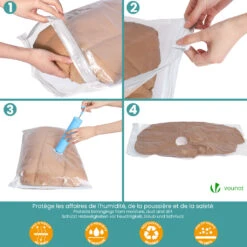 Lot De 9 Sac De Rangement Sous Vide Non Tisse XXL Gris(Lot De 9 Sac De Rangement Sous Vide Non Tisse Xxl Gris) -Boutique Vounot 4 3662f4d3 0955 4a30 a303 b849b5c77011