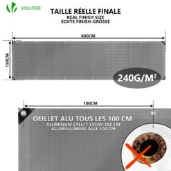 Bâche De Protection En Polyéthylène Resistant Et Impermeable 240g/m² Gris Et Noir 1.5x6m(Bache De Protection En Polyethylene Resistant Et Impermeable 240g M Gris Et Noir 1 5x6m) -Boutique Vounot 4 3de4a484 cb0a 4868 ac40 cdfa01c44053