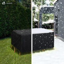 Housse Salon De Jardin Bache De Protection 420D 180x120x73cm Noire(Housse Salon De Jardin Bache De Protection 420d 180x120x73cm Noire 1) -Boutique Vounot 4 408de870 35c2 4f21 94a5 a26a2d557430
