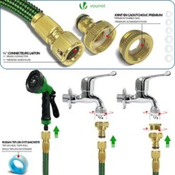 Tuyau D’Arrosage Extensible 15m Renforce Avec Accessoires Vert(Tuyau D Arrosage Extensible 15m Renforce Avec Accessoires Vert) -Boutique Vounot 4 549d8aed d81f 4bec b1fd 2ac29f8d137c