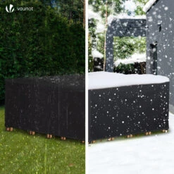 Housse Salon De Jardin Bache De Protection 420D 250x250x73cm Noire(Housse Salon De Jardin Bache De Protection 420d 250x250x73cm Noire 1) -Boutique Vounot 4 5d4c2caa bc71 4d0f b86a f0e86a5a0745
