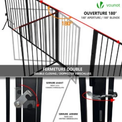 Barriere De Securite Grande Version 3M 5 Panneaux Noire(Barriere De Securite Grande Version 3m 5 Panneaux Noire) -Boutique Vounot 4 6bb9de48 c4d8 4227 9f80 dd9672ddd817