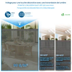 Brise Vue Occultant En HDPE 90g/m² 1.5x10m Avec Attaches De Fixation Gris(Brise Vue Occultant En Hdpe 90g M 1 5x10m Avec Attaches De Fixation Gris) -Boutique Vounot 4 6e5a6e34 f4c9 4366 bf58 5b87ef6854d8 2