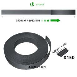 Kit De Lamelles Occultantes PVC Brise Vue 75m X 4.7cm Avec 150 Clips Gris(Kit De Lamelles Occultantes Pvc Brise Vue 75m X 4 7cm Avec 150 Clips Gris) -Boutique Vounot 4 6f7c26d3 1247 4c3d aa68 1def91463714