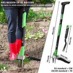 Desherbeur Manuel Avec Fourchette à Main Extracteur De Mauvaises Herbes Longue Manche 100 Cm(Desherbeur Manuel Avec Fourchette A Main Extracteur De Mauvaises Herbes Longue Manche 100 Cm) -Boutique Vounot 4 89ff389f fbfe 4a0e a471 91579430ef2e