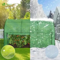 Serre De Jardin Hivernage Murale Adossee Avec Bache PE 300x100x180cm Vert(Serre De Jardin Hivernage Murale Adossee Avec Bache Pe 300x100x180cm Vert) -Boutique Vounot 4 9218d624 8454 4302 ae00 4bab2b6aecf9