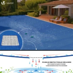 Bache Piscine Rectangulaire Double Couche En Polyethylene 160 Gr/m2 Avec Filet Ecoulement 8x14m Bleue(Bache Piscine Rectangulaire Double Couche En Polyethylene 160 Gr M2 Avec Filet Ecoulement 8x14m Bleue 1) -Boutique Vounot 4 9ef85ea3 dd18 498f 8810 78652a205757