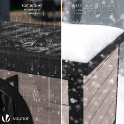 Maison Pour Chat En Bois Avec Toit Bitumé Et Entrée En Forme D'oreilles De Chat Gris(Maison Pour Chat En Bois Avec Toit Bitume Et Entree En Forme Doreilles De Chat Gris) -Boutique Vounot 4 a53217f8 996b 4778 91ed 3b0c373b1d58