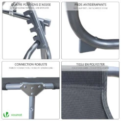 Transat Pare Soleil Lot De 2 Pcs Gris(Transat Pare Soleil Lot De 2 Pcs Gris) -Boutique Vounot 4 a754060c 51a6 47d1 bcc7 38046b774d88