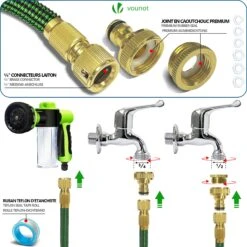 Tuyau D’Arrosage Extensible 30m Avec Récipient Savon Et Accessoires Vert(Tuyau D Arrosage Extensible 30m Avec Recipient Savon Et Accessoires Vert) 10 Tuyau D’Arrosage Extensible 30m Avec Récipient Savon Et Accessoires Vert(Tuyau D Arrosage Extensible 30m Avec Recipient Savon Et Accessoires Vert) -Boutique Vounot 4 aa279bc4 71b4 440f 98ee ebfae48da19b