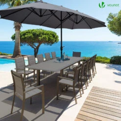 Parasol Jardin Double Aluminium 270 X 460 Cm Gris(Parasol Jardin Double Aluminium 270 X 460 Cm Gris) -Boutique Vounot 4 cbc12972 cee5 44a8 b9a6 71ffc8024950