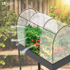 Potager Sureleve Avec Bache PVC 80.5x130x43cm Noir(Potager Sureleve Avec Bache Pvc 80 5x130x43cm Noir) -Boutique Vounot 4 cc19be55 3898 4d1d 9871 79d35342339c