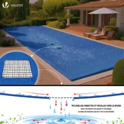 Bache Piscine Rectangulaire Double Couche En Polyethylene 160 Gr/m2 Avec Filet Ecoulement 4x9m Bleue(Bache Piscine Rectangulaire Double Couche En Polyethylene 160 Gr M2 Avec Filet Ecoulement 4x9m Bleue 1) -Boutique Vounot 4 d2941382 8532 463a b31a 5ea70980e006