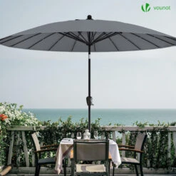 Parasol Inclinable 270cm Shanghai Avec Housse De Protection Gris(Parasol Inclinable 270cm Shanghai Avec Housse De Protection Gris) -Boutique Vounot 4 d2e42f1c c704 4dd6 8746 99cebc343b95