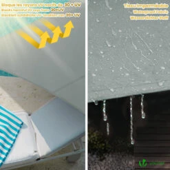 Voile D'ombrage Triangle En Polyester Imperméable Avec Kit De Montage 3x3x3m Gris(Voile Dombrage Triangle En Polyester Impermeable Avec Kit De Montage 3x3x3m Gris 1) -Boutique Vounot 4 d6c8e644 7fec 4ae6 a901 dec070e96af0