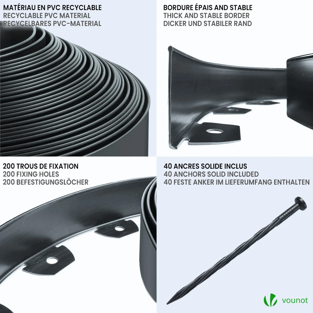 Bordure De Jardin PVC Flexible 20m Avec Piquets Anthracite(Bordure De Jardin Pvc Flexible 20m Avec Piquets Anthracite) 4 Bordure De Jardin PVC Flexible 20m Avec Piquets Anthracite(Bordure De Jardin Pvc Flexible 20m Avec Piquets Anthracite) – Image 4