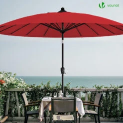 Parasol Inclinable 270cm Shanghai Avec Housse De Protection Rouge(Parasol Inclinable 270cm Shanghai Avec Housse De Protection Rouge) -Boutique Vounot 4 e36bd3a4 969b 483c a283 23041e18b93f