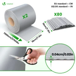 Brise Vue Occultant PVC 450g/m2 19cm X 140m Gris Clair(Brise Vue Occultant Pvc 450g M2 19cm X 140m Gris Clair) -Boutique Vounot 4 e519b947 40fe 4471 970a ae60b493c221