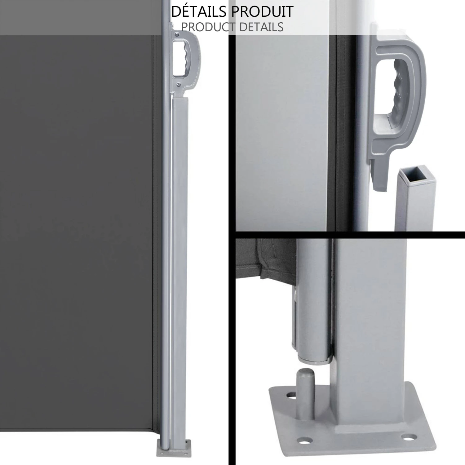 Paravent Retractable Avec Housse De Protection 180x300cm Gris(Paravent Retractable Avec Housse De Protection 180x300cm Gris) 4 Paravent Retractable Avec Housse De Protection 180x300cm Gris(Paravent Retractable Avec Housse De Protection 180x300cm Gris) – Image 4