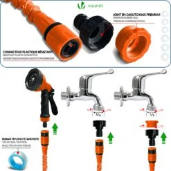 Tuyau D’Arrosage Extensible 30m Avec Accessoires Orange(Tuyau D Arrosage Extensible 30m Avec Accessoires Orange) 10 Tuyau D’Arrosage Extensible 30m Avec Accessoires Orange(Tuyau D Arrosage Extensible 30m Avec Accessoires Orange) -Boutique Vounot 4 fe084c6a 8236 4e29 8559 999f055bc05c