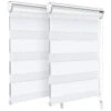 Lot De 2 Store Enrouleur Jour Nuit Double 55x150cm Blanc(Lot De 2 Store Enrouleur Jour Nuit Double 55x150cm Blanc)