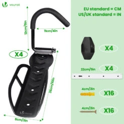 Lot De 4 Supports De Velo Mural Avec Coussinets De Protection Noir(Lot De 4 Supports De Velo Mural Avec Coussinets De Protection Noir) 11 Lot De 4 Supports De Velo Mural Avec Coussinets De Protection Noir(Lot De 4 Supports De Velo Mural Avec Coussinets De Protection Noir) -Boutique Vounot 5 09eee867 15d6 4719 8af3 dafcfa516474