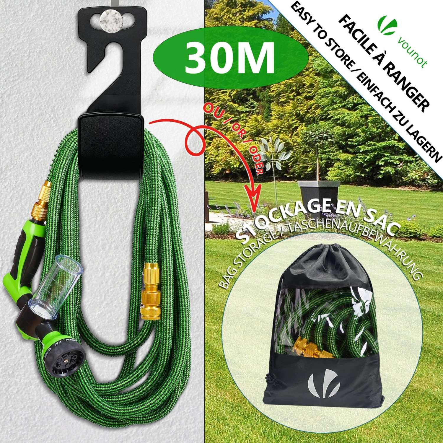 Tuyau D’Arrosage Extensible 30m Avec Récipient Savon Et Accessoires Vert(Tuyau D Arrosage Extensible 30m Avec Recipient Savon Et Accessoires Vert) 5 Tuyau D’Arrosage Extensible 30m Avec Récipient Savon Et Accessoires Vert(Tuyau D Arrosage Extensible 30m Avec Recipient Savon Et Accessoires Vert) – Image 5