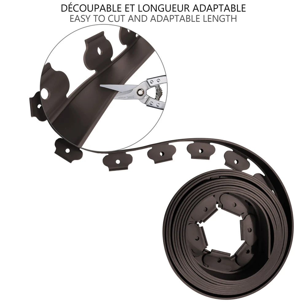 Bordure De Jardin Plastique Flexible 10m Avec Piquets Marron(Bordure De Jardin Plastique Flexible 10m Avec Piquets Marron) 5 Bordure De Jardin Plastique Flexible 10m Avec Piquets Marron(Bordure De Jardin Plastique Flexible 10m Avec Piquets Marron) – Image 5