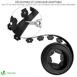 Bordure De Jardin Plastique Flexible 20m Avec Piquets Noir(Bordure De Jardin Plastique Flexible 20m Avec Piquets Noir) -Boutique Vounot 5 1cd7d808 5598 4015 9df7 ba112f21a4a3