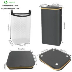 Panier A Linge Pliable 100L Avec Sac Intérieur Cadre Bambou Et Couvercle Gris(Panier A Linge Pliable 100l Avec Sac Interieur Cadre Bambou Et Couvercle Gris) 11 Panier A Linge Pliable 100L Avec Sac Intérieur Cadre Bambou Et Couvercle Gris(Panier A Linge Pliable 100l Avec Sac Interieur Cadre Bambou Et Couvercle Gris) -Boutique Vounot 5 1d712cb3 48d0 49c5 8603 a86a0f5e0f51