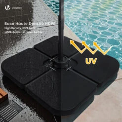 Lot De 4 Dalles Lestage Parasol HDPE 60L Eau - 100kg Sable Noires(Lot De 4 Dalles Lestage Parasol Hdpe 60l Eau 100kg Sable Noires) -Boutique Vounot 5 2ee69a34 99b0 4409 8d28 57b8f84054e3