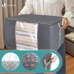 Lot De 9 Sac De Rangement Sous Vide Non Tisse XXL Gris(Lot De 9 Sac De Rangement Sous Vide Non Tisse Xxl Gris) -Boutique Vounot 5 384156ae 8d5e 48ba 8f3c e96ce13a510a