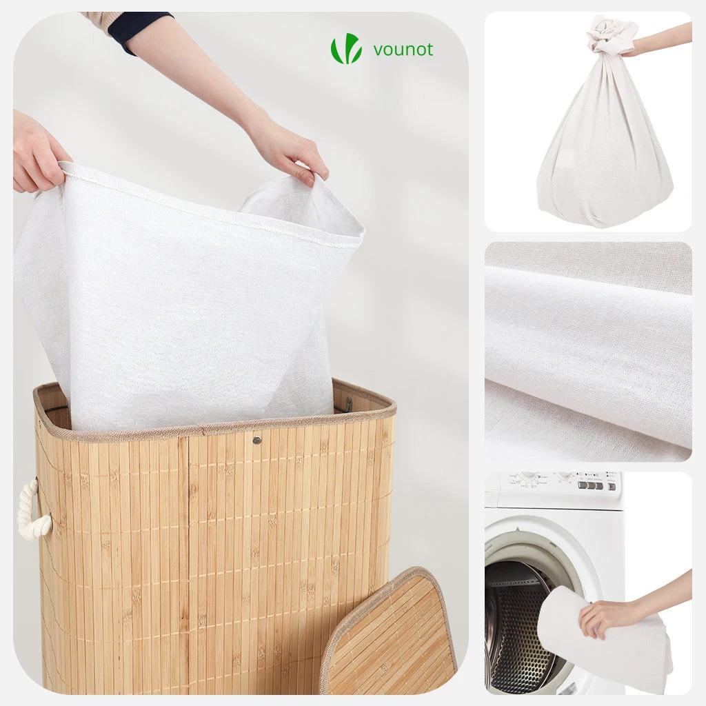 Panier A Linge En Bambou Rectangulaire Avec Couvercle 72L(Panier A Linge En Bambou Rectangulaire Avec Couvercle 72l) 5 Panier A Linge En Bambou Rectangulaire Avec Couvercle 72L(Panier A Linge En Bambou Rectangulaire Avec Couvercle 72l) – Image 5