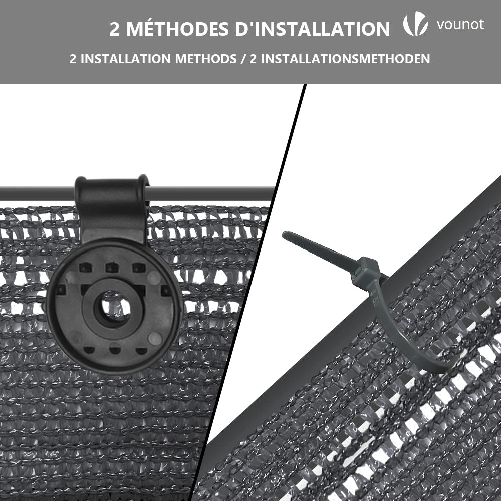 Brise Vue Occultant En HDPE 90g/m² 1x20m Avec Attaches De Fixation Anthracite(Brise Vue Occultant En Hdpe 90g M 1x20m Avec Attaches De Fixation Anthracite) 5 Brise Vue Occultant En HDPE 90g/m² 1x20m Avec Attaches De Fixation Anthracite(Brise Vue Occultant En Hdpe 90g M 1x20m Avec Attaches De Fixation Anthracite) – Image 5