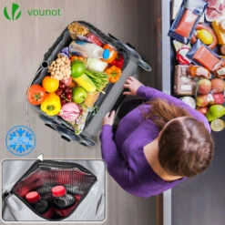 Chariot De Course Pliable Monte Escalier Aluminium Avec Crochets Gris(Chariot De Course Pliable Monte Escalier Aluminium Avec Crochets Gris 2) -Boutique Vounot 5 4864de3d d516 4e6c be21 3cd01ba5daca