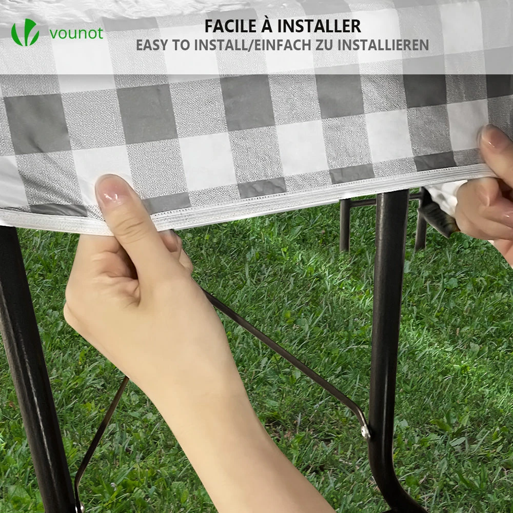 Lot De 3 Nappes De Table Et Banc En PVC Vinyle Style Ceramique(Lot De 3 Nappes De Table Et Banc En Pvc Vinyle Style Ceramique) 5 Lot De 3 Nappes De Table Et Banc En PVC Vinyle Style Ceramique(Lot De 3 Nappes De Table Et Banc En Pvc Vinyle Style Ceramique) – Image 5