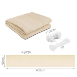 Brise Vue Pour Balcon HDPE Renforcé 230GR/M2 600x90cm Beige(Brise Vue Pour Balcon Hdpe Renforce 230gr M2 600x90cm Beige) -Boutique Vounot 5 5 073e8e84 614c 492a 81ee 43dc51f33bde