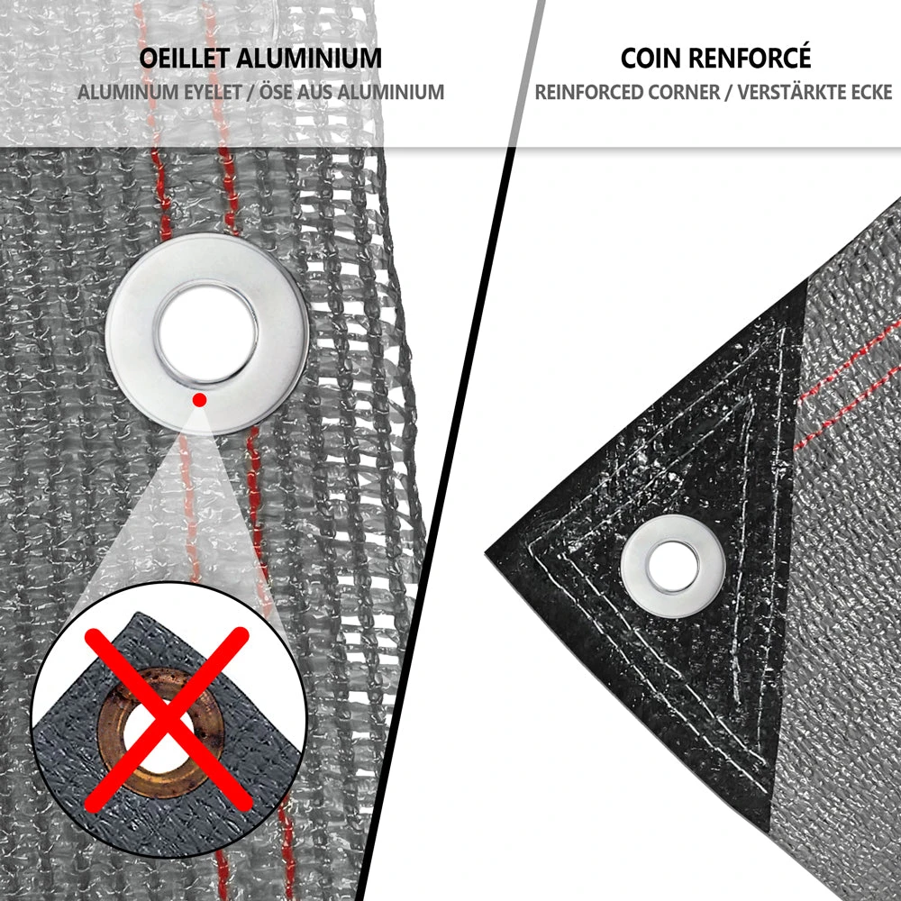 Brise Vue Occultant En HDPE 230g/m² 1.8x20m Avec Attaches De Fixation Gris(Brise Vue Occultant En Hdpe 230g M 1 8x20m Avec Attaches De Fixation Gris) 5 Brise Vue Occultant En HDPE 230g/m² 1.8x20m Avec Attaches De Fixation Gris(Brise Vue Occultant En Hdpe 230g M 1 8x20m Avec Attaches De Fixation Gris) – Image 5