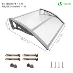 Auvent De Porte Marquise 100x80 Cm Transparent En Polycarbonate Anti UV(Auvent De Porte Marquise 100x80 Cm Transparent En Polycarbonate Anti Uv 1) 11 Auvent De Porte Marquise 100x80 Cm Transparent En Polycarbonate Anti UV(Auvent De Porte Marquise 100x80 Cm Transparent En Polycarbonate Anti Uv 1) -Boutique Vounot 5 5aa7aca3 973b 4895 a226 6300eedea850