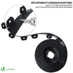 Bordure De Jardin PVC Flexible 40m Avec Piquets Noir(Bordure De Jardin Pvc Flexible 40m Avec Piquets Noir) -Boutique Vounot 5 5d9788e1 8c65 49d9 95b7 638361c304d5