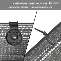 Brise Vue Occultant En HDPE 150g/m² 1x10m Avec Attaches De Fixation Gris(Brise Vue Occultant En Hdpe 150g M 1x10m Avec Attaches De Fixation Gris) -Boutique Vounot 5 5f911c8e cc6b 4add a2c9 e61c31999cda